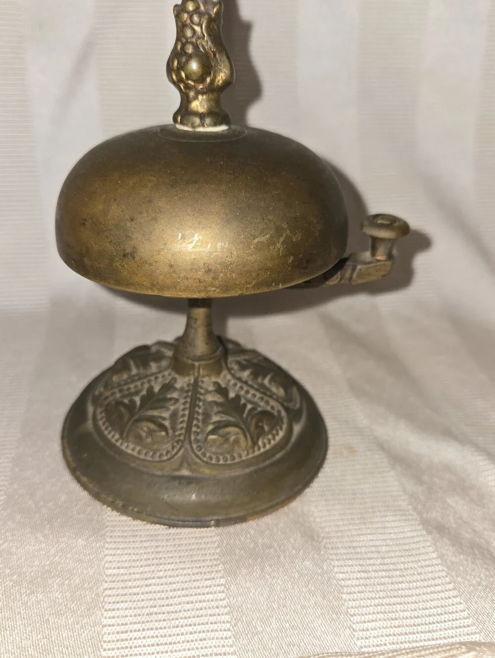 Antique-Style Brass Concierge Bell - Ornate Brass Finish Hotel